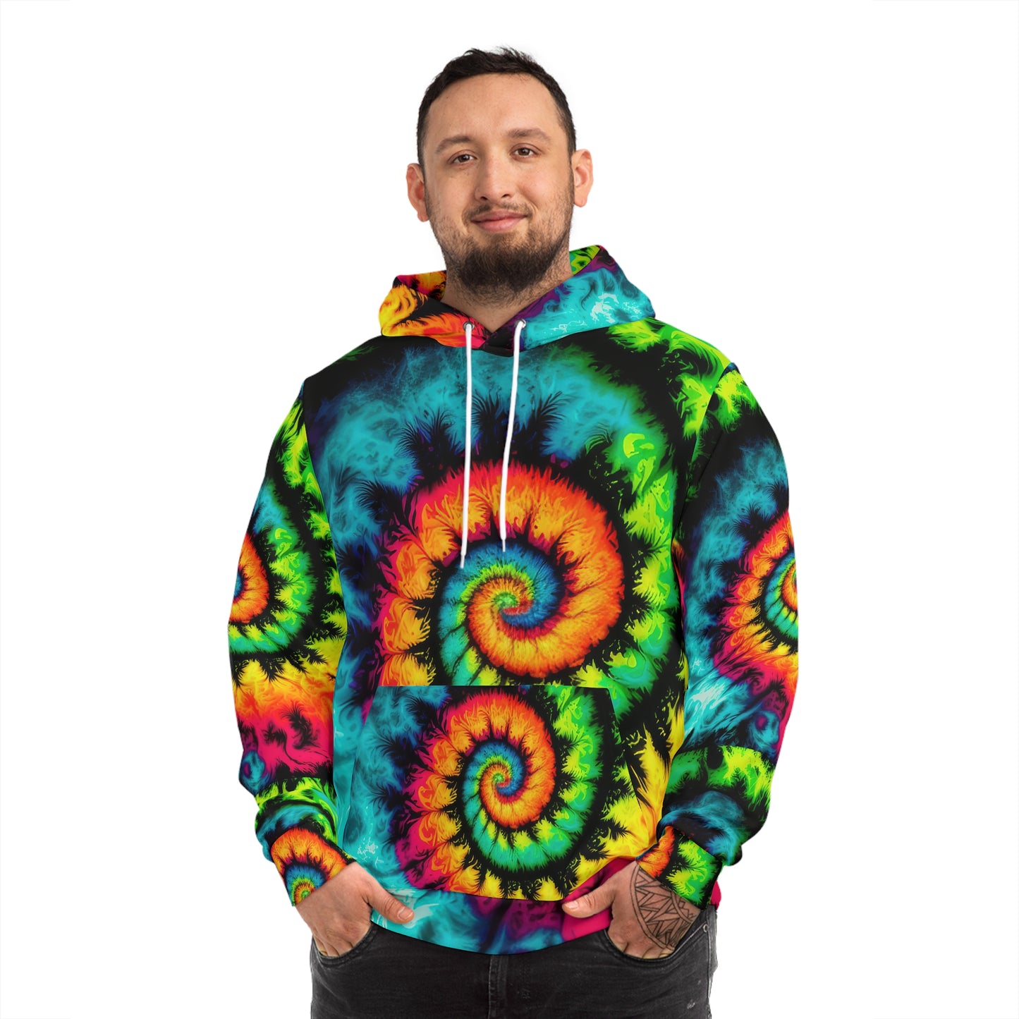 Bold And Beautiful Tie Dye Style Three Fashion Hoodie (AOP)