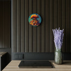 Hippie Mushroom Color Candy Style Design Style 2 Acrylic Wall Clock