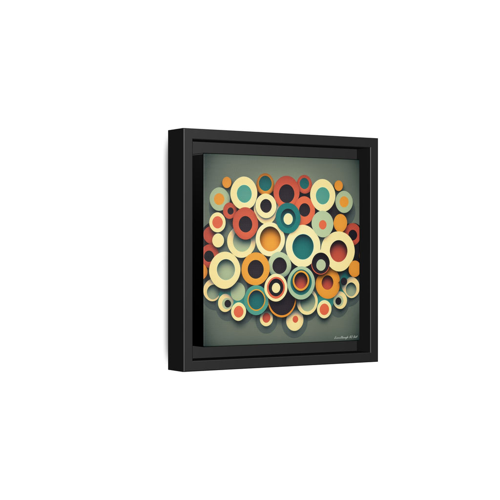 Gathered Circles, Matte Canvas, Framed (Multi-color)