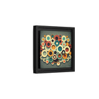 Gathered Circles, Matte Canvas, Framed (Multi-color)