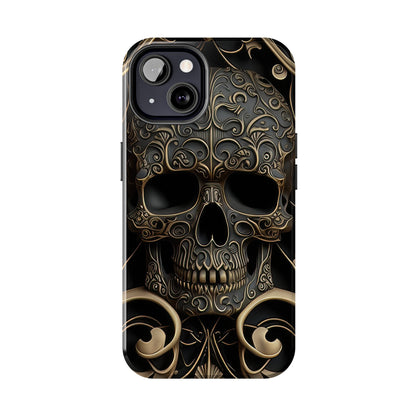 Metallic Chrome Skulls and classic Designed 2 Tough Phone Cases