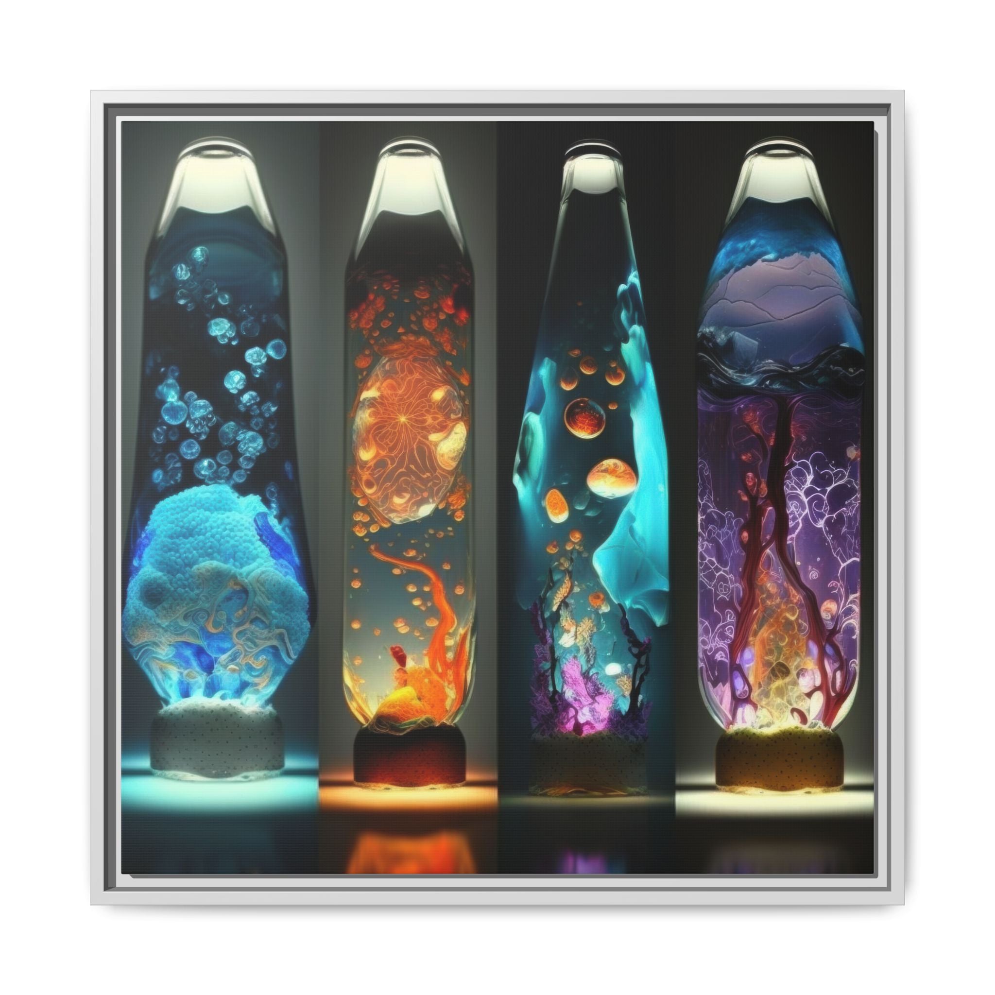 Elemental Currents, Art Print — Colorful Modern Wall Canvas