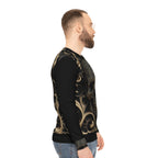Metallic Chrome Skull and classic Designed Background Style 3 Lightweight Sweatshirt (AOP)