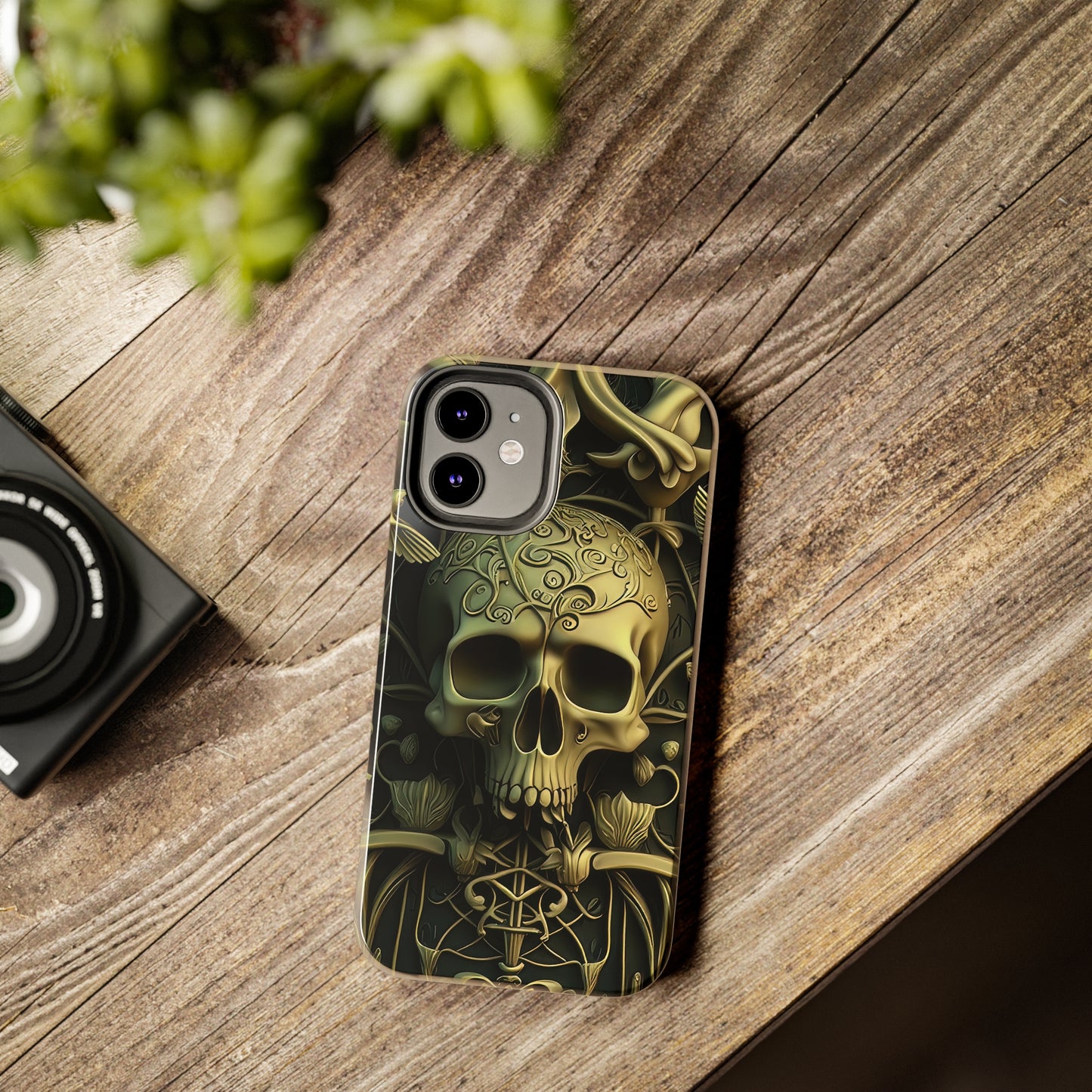 Metallic Chrome Skulls and classic Designed 3 Tough Phone Cases