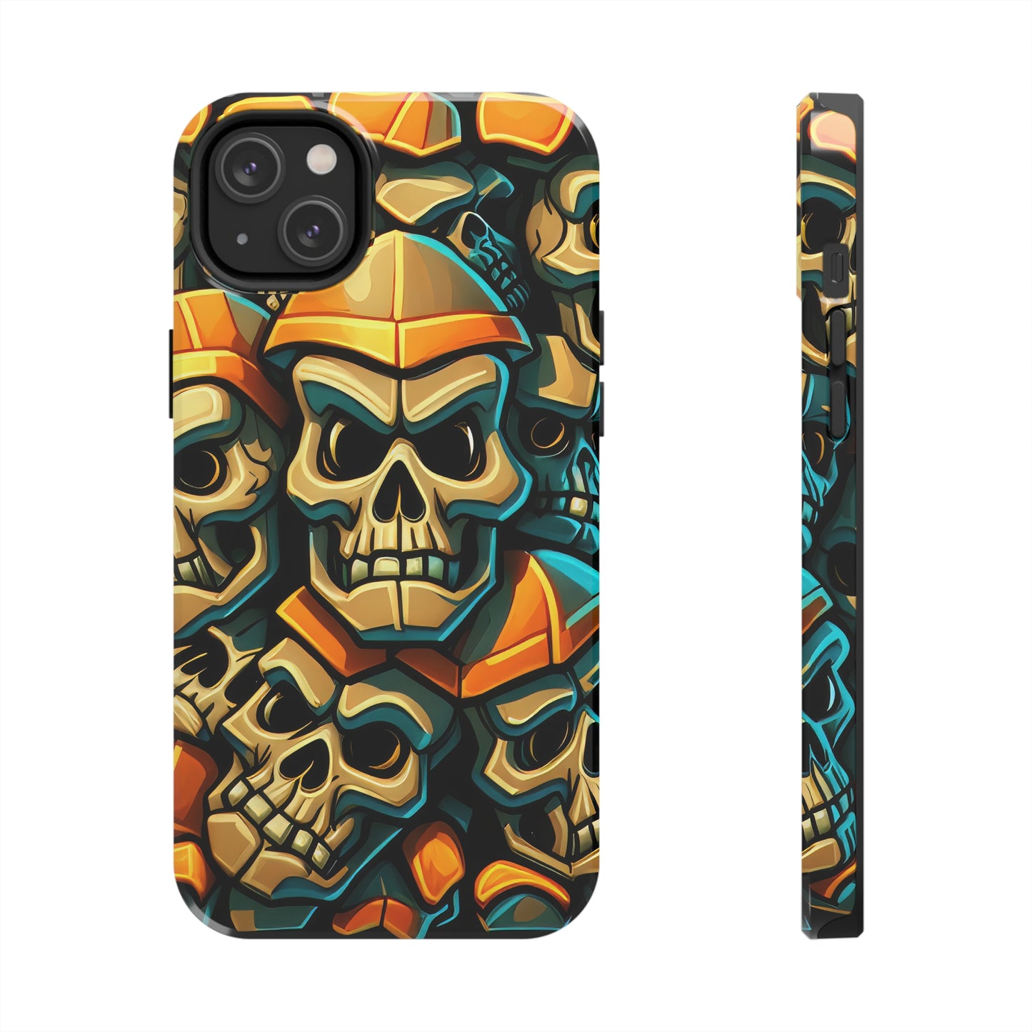 Metallic Chrome Skulls and classic Designed 16 Tough Phone Cases