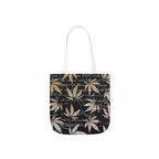 Gold And Black 420 Weed Marijuana Leaf Polyester Canvas Tote Bag (AOP)