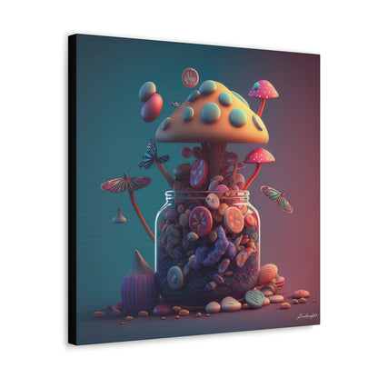 Beautiful Mushroom Luminating Colorful Bliss 10 Canvas Gallery Wraps