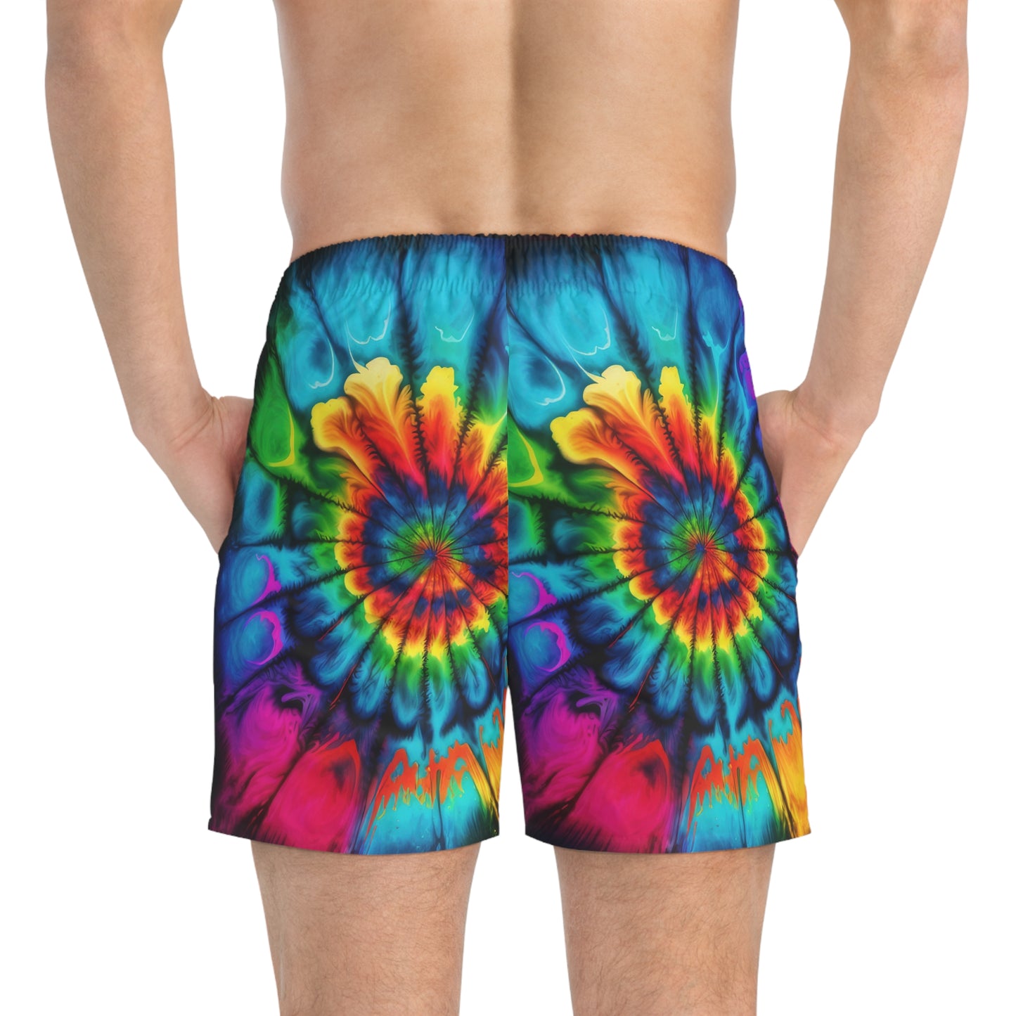 Bold And Beautiful Tie Dye Style Two Swim Trunks (AOP)