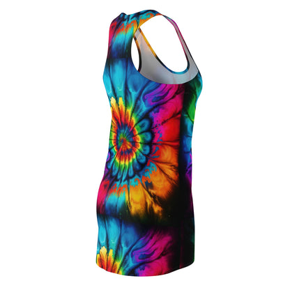 Bold And Beautiful Tie Dye Style Two C, Women's Cut & Sew Racerback Dress (AOP)