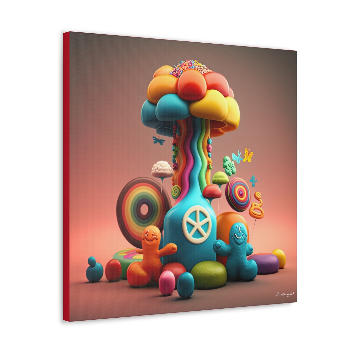 Gummy-Candy Style Mushroom Fun Bliss Canvas Gallery Wraps