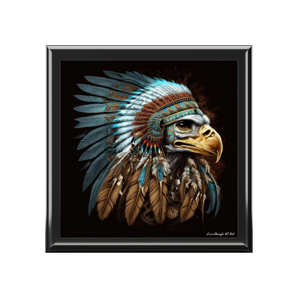 Majestic Feathered Headdress, Jewelry- Stash- Collection Box