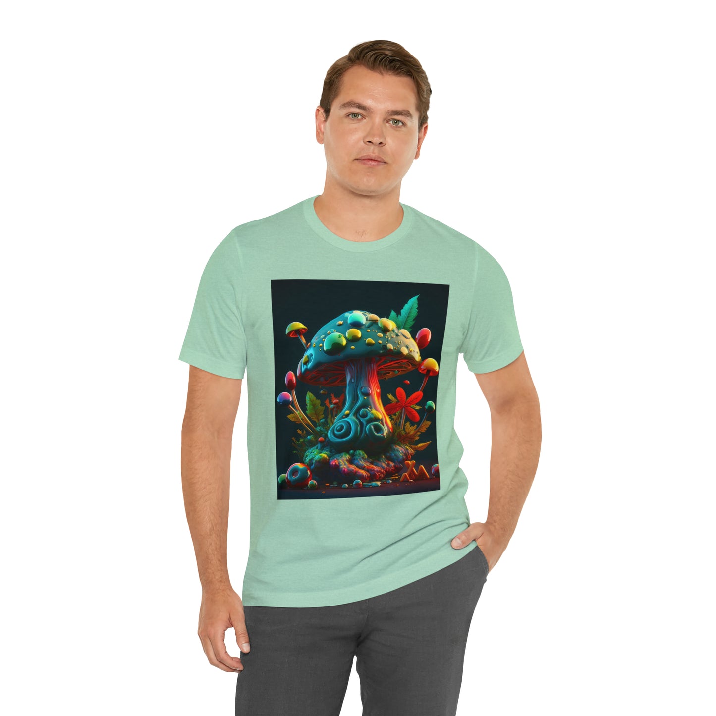 Hippie Mushroom Color Candy Style Design Style 5 Unisex Jersey Short Sleeve Tee