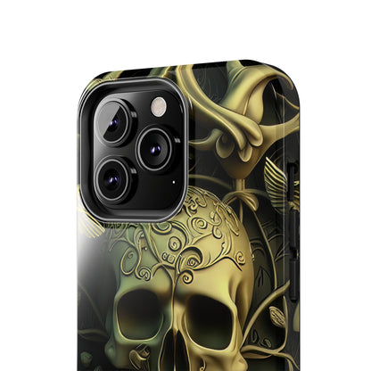 Metallic Chrome Skulls and classic Designed 3 Tough Phone Cases