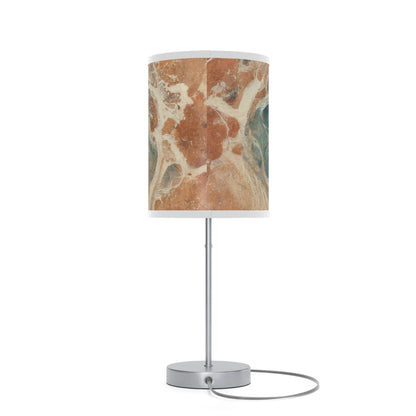 Bold And Beautiful White, Grey And Blue Floral Style 2 Lamp on a Stand, US|CA plug