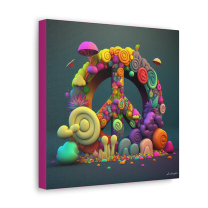 Fantastic Gummie Hippie Peace Sign Canvas Gallery Wraps