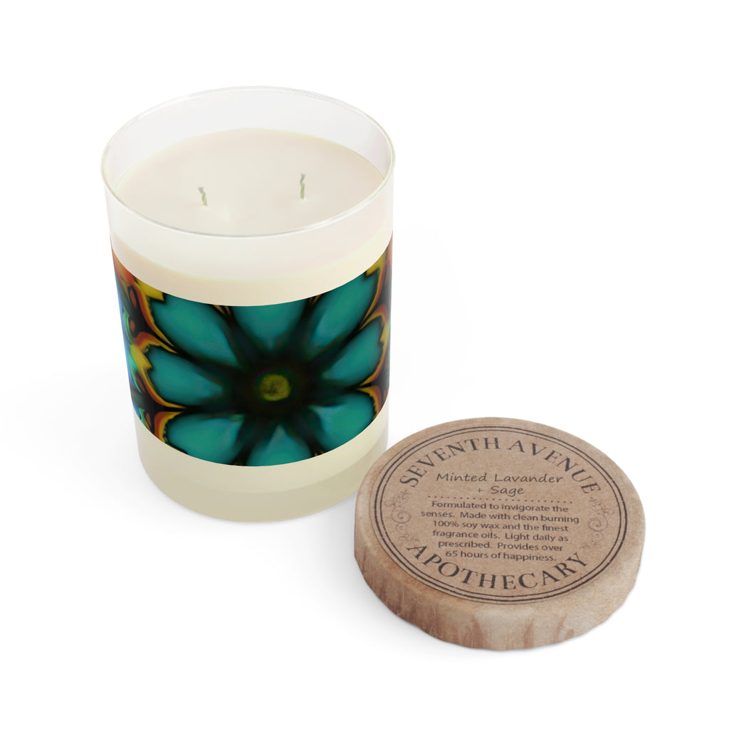 Bold And Beautiful Tie Dye B 3 A Blue Yellow Scented Candle - Full Glass, 11oz