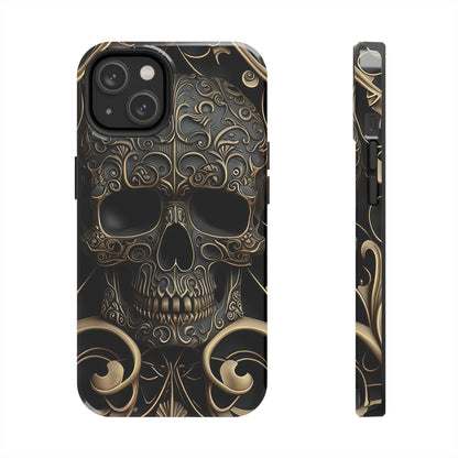 Metallic Chrome Skulls and classic Designed 2 Tough Phone Cases