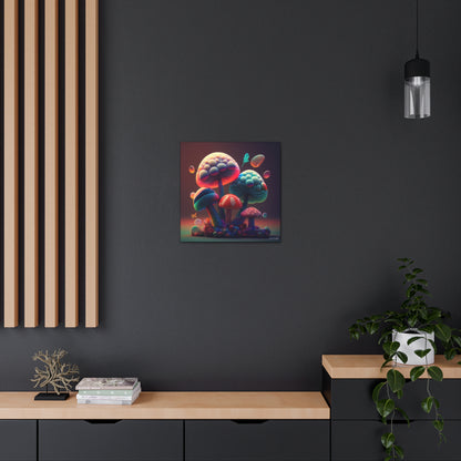 Beautiful Mushroom Luminating Colorful Bliss 5 Canvas Gallery Wraps