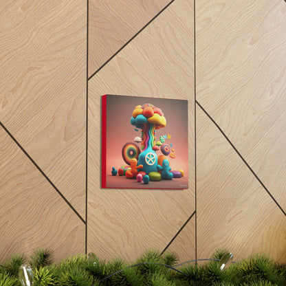 Gummy-Candy Style Mushroom Fun Bliss Canvas Gallery Wraps