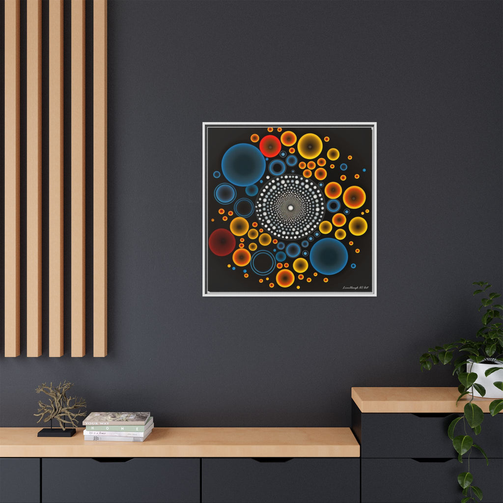Harmonic Orbits, Matte Canvas, Framed (Multi-color)