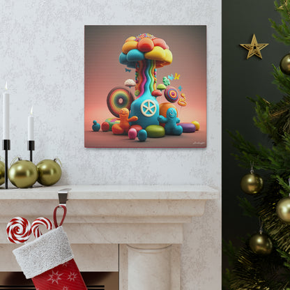 Gummy-Candy Style Mushroom Fun Bliss Canvas Gallery Wraps