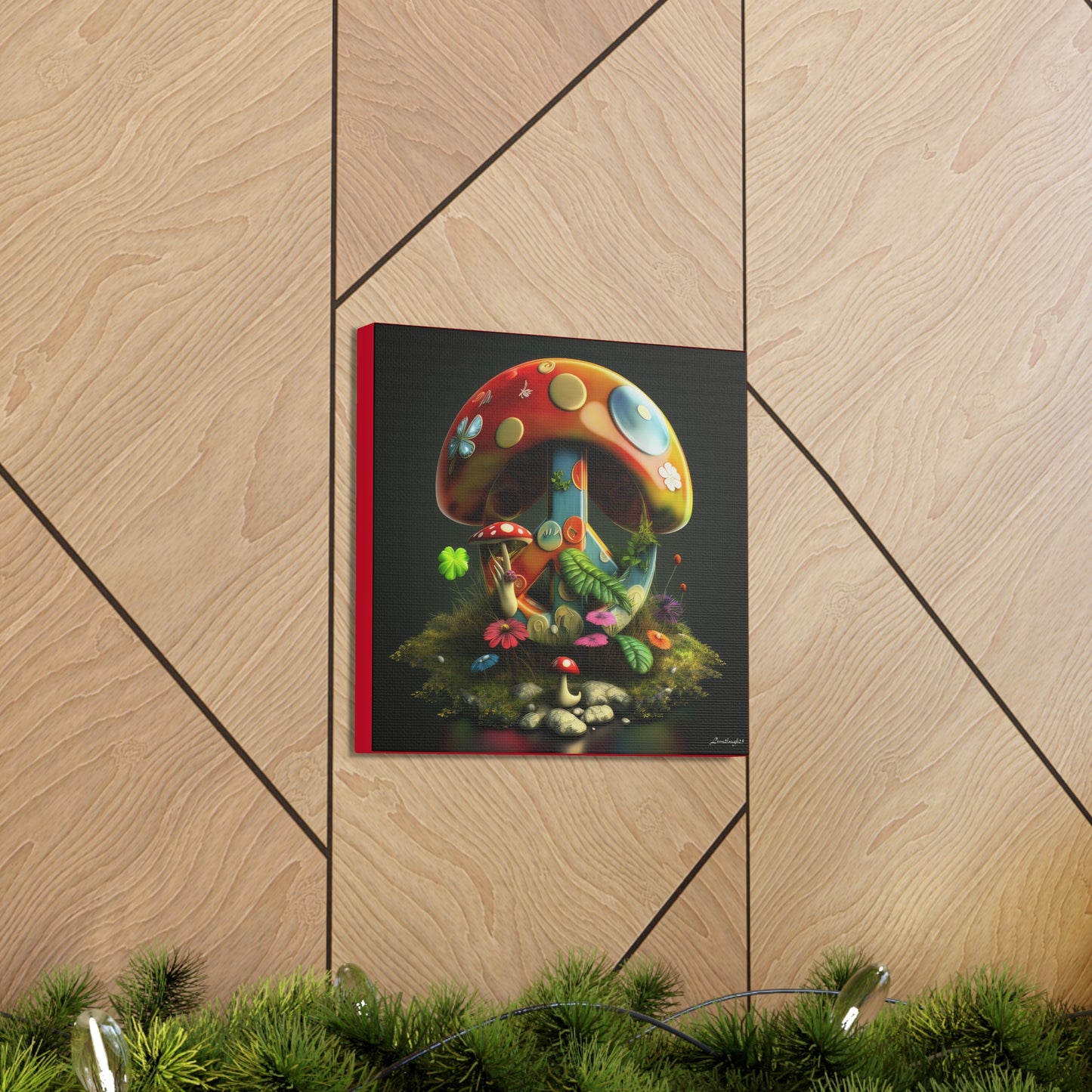 Beautiful Forest Round Peace Sign 2 Gallery Wraps