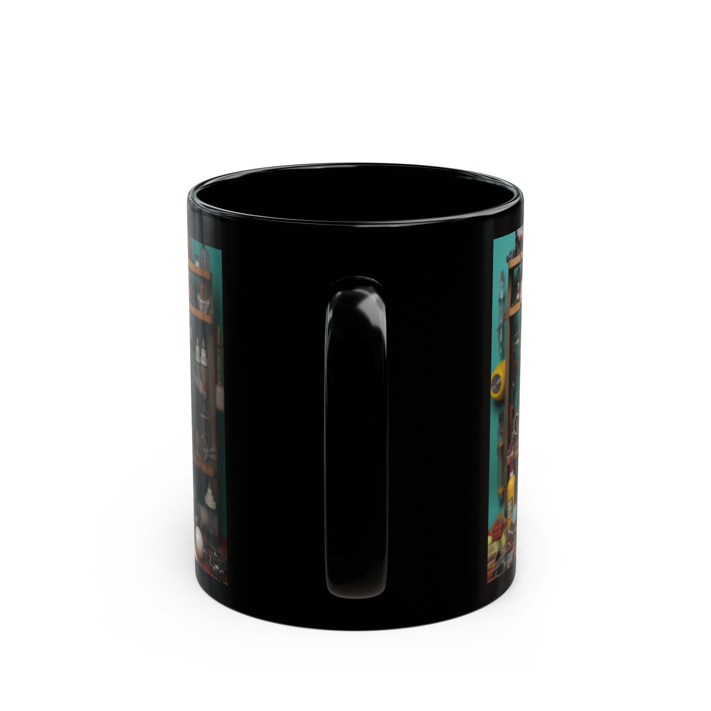 Love My Gismos Blue Hair Black Background11oz Black Mug