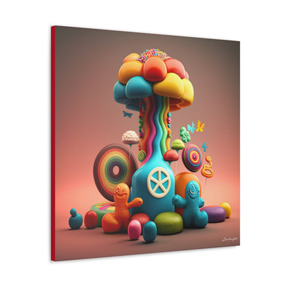 Gummy-Candy Style Mushroom Fun Bliss Canvas Gallery Wraps