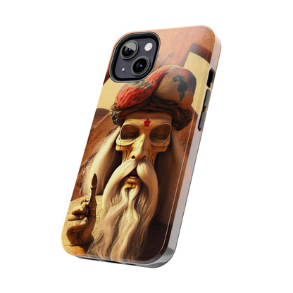 Wise Man In Dessert With Beard And Peace Sign Tough Phone Cases