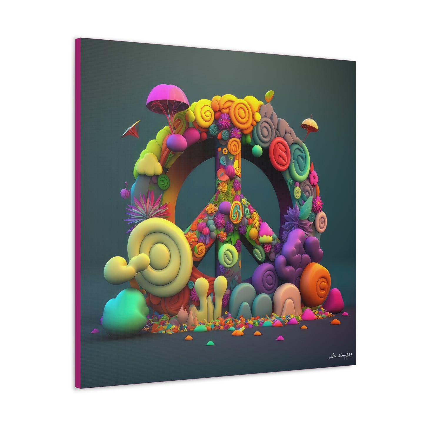 Fantastic Gummie Hippie Peace Sign Canvas Gallery Wraps