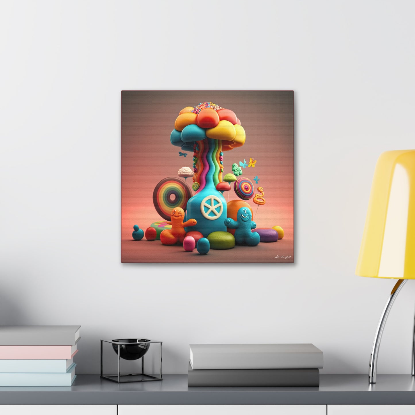 Gummy-Candy Style Mushroom Fun Bliss Canvas Gallery Wraps