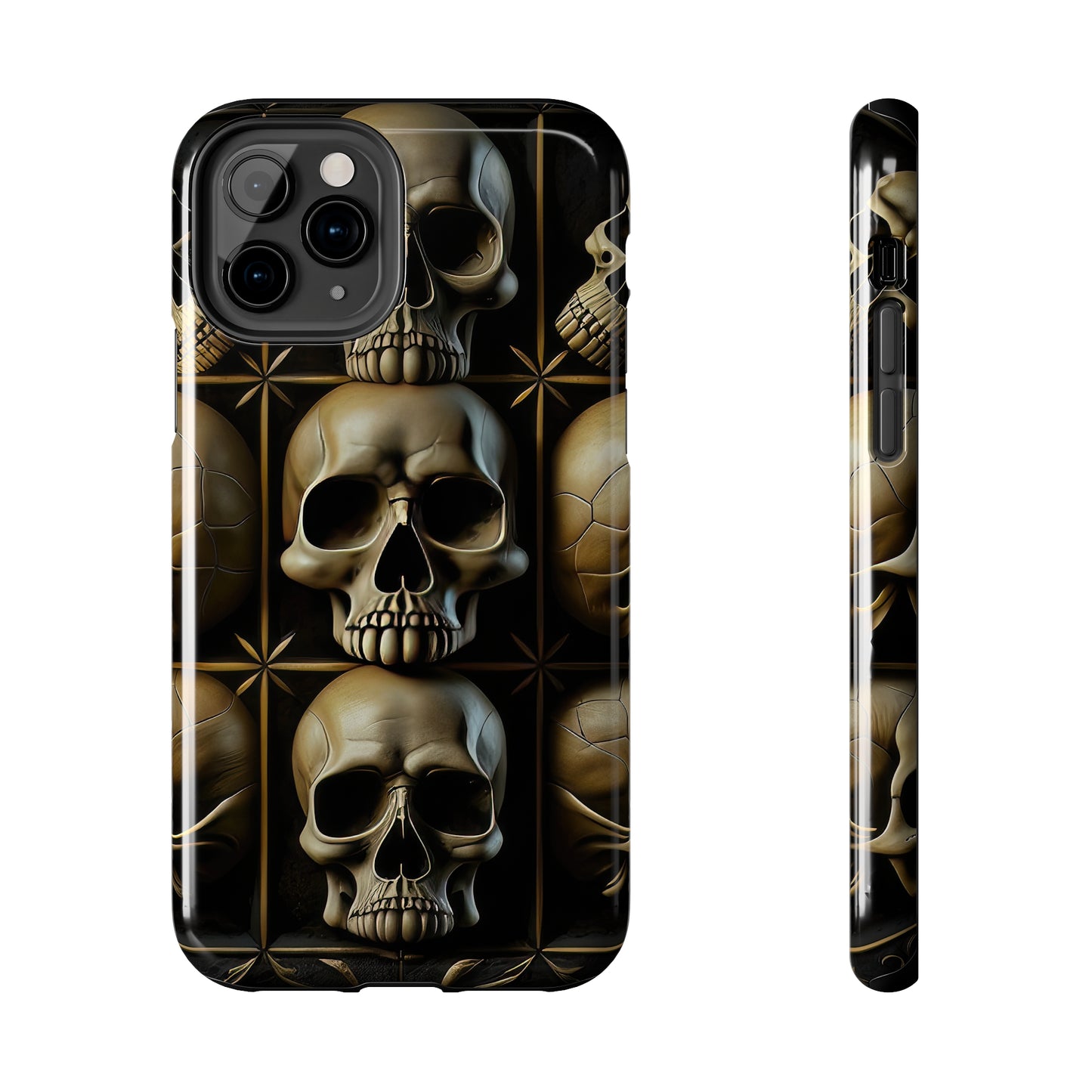 Metallic Chrome Skulls and classic Designed 19 Tough Phone Cases