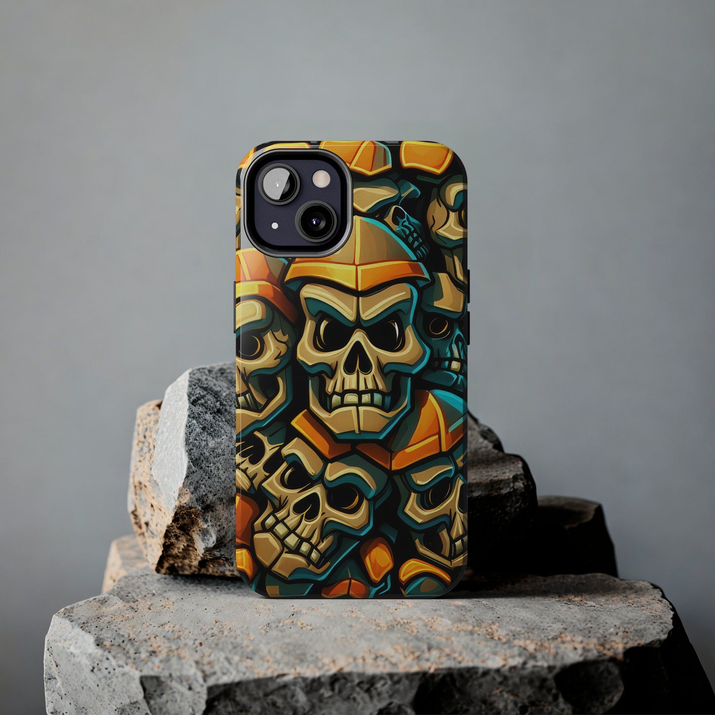 Metallic Chrome Skulls and classic Designed 16 Tough Phone Cases