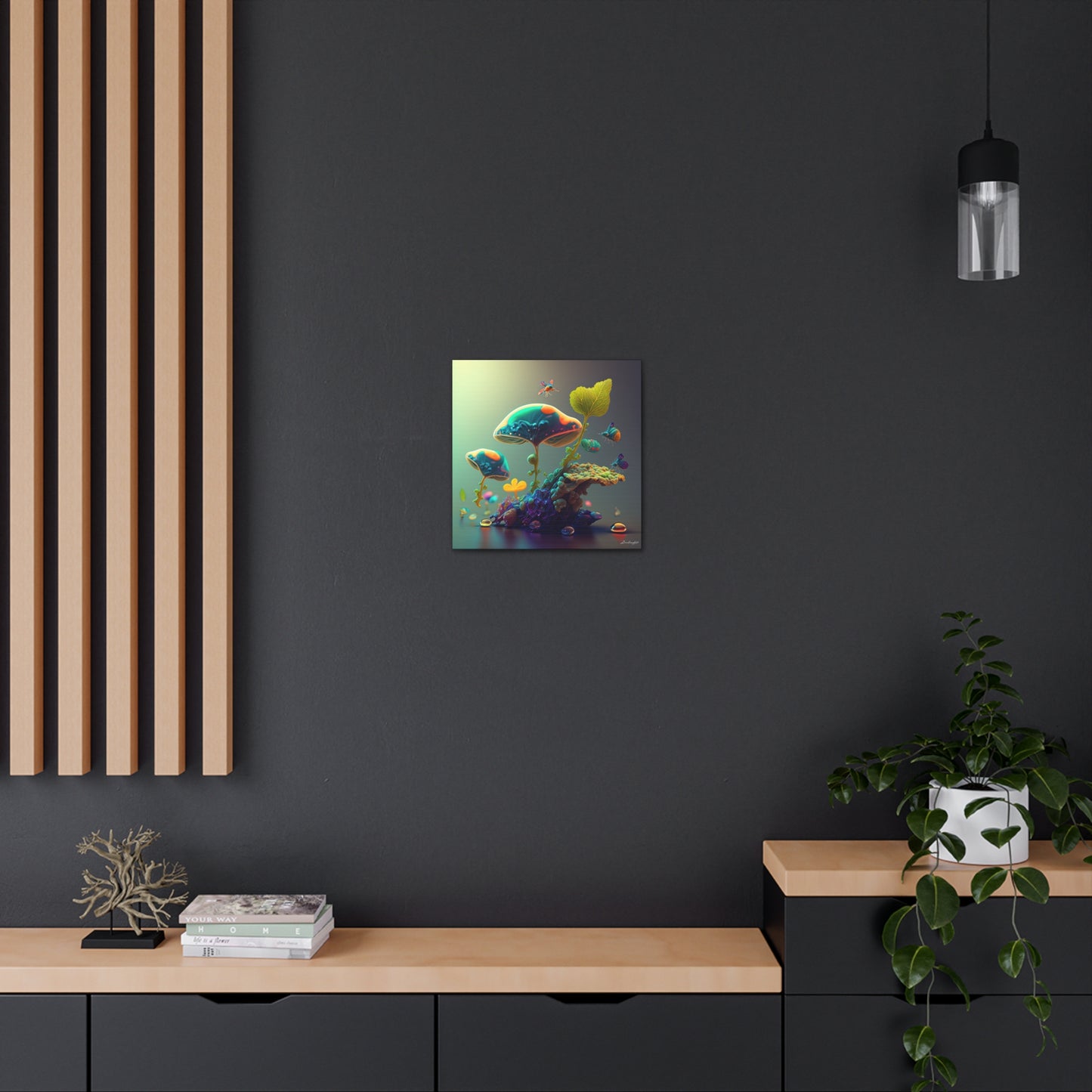Beautiful Mushroom Luminating Colorful Bliss 6 Canvas Gallery Wraps