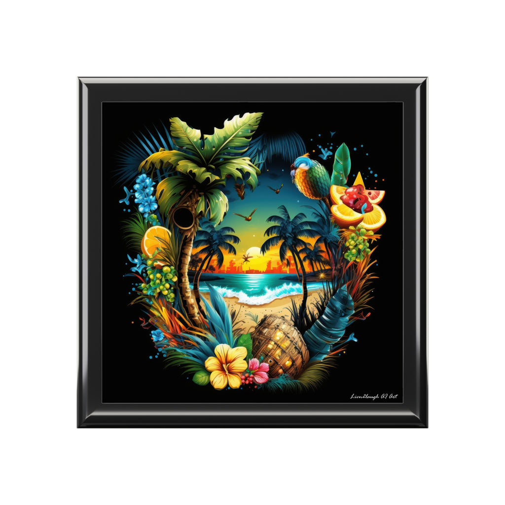 Island Rhythm at Dusk, Jewelry- Stash- Collection Box