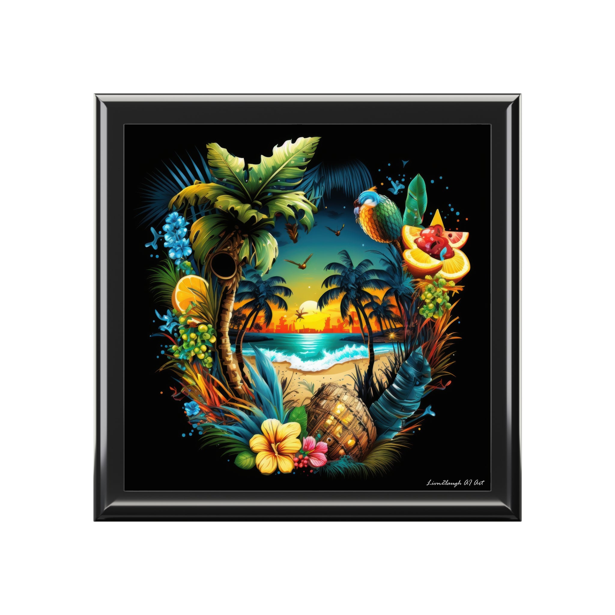 Island Rhythm at Dusk, Jewelry- Stash- Collection Box