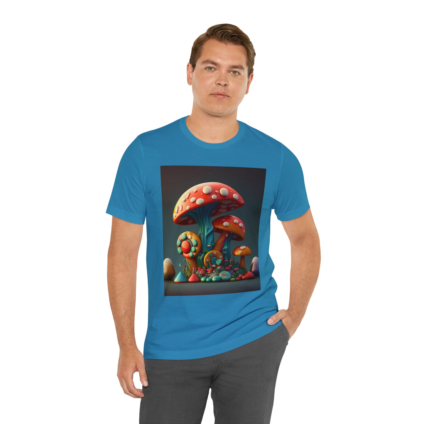 Hippie Mushroom Color Candy Style Design Style 6 Unisex Jersey Short Sleeve Tee