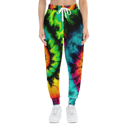 Bold And Beautiful Tie Dye Style Three, Athletic Joggers (AOP)