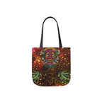 Groovy Island Man Smoking With Marijuana Pot Weed 420 Hands Polyester Canvas Tote Bag (AOP)