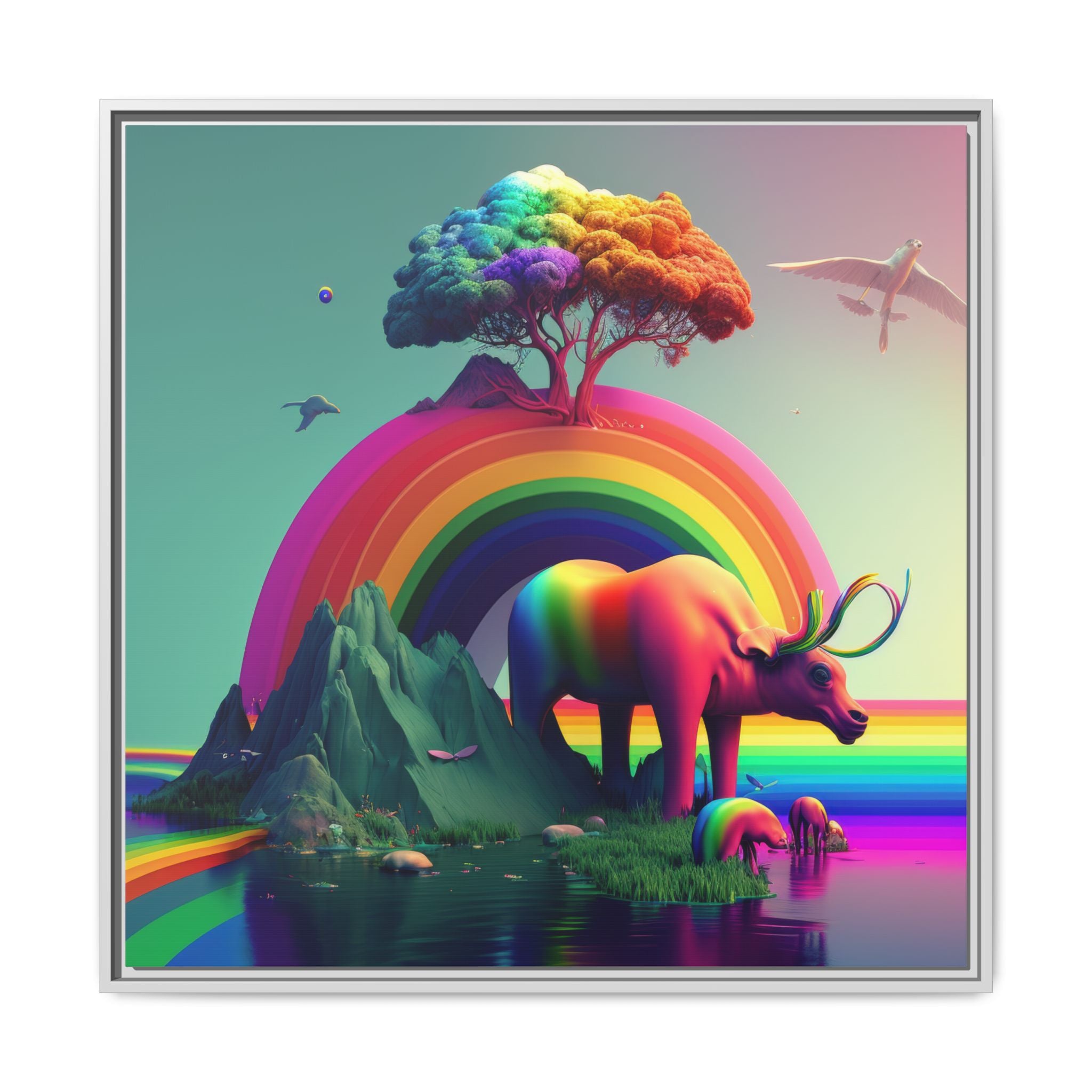 Sanctuary of Color, Art Print — Colorful Modern Wall Canvas