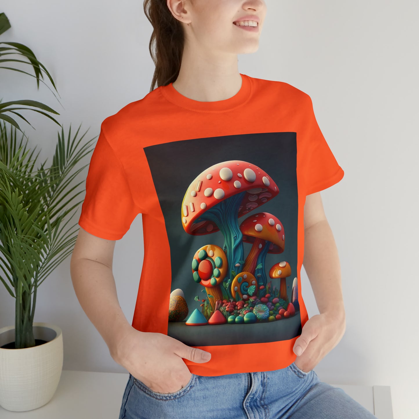 Hippie Mushroom Color Candy Style Design Style 6 Unisex Jersey Short Sleeve Tee