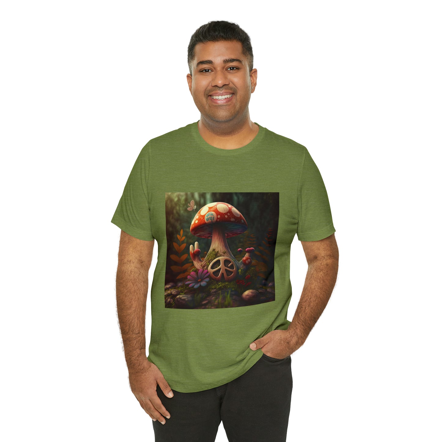 Hippie Mushroom Color Candy Style Design Style 7 Unisex Jersey Short Sleeve Tee