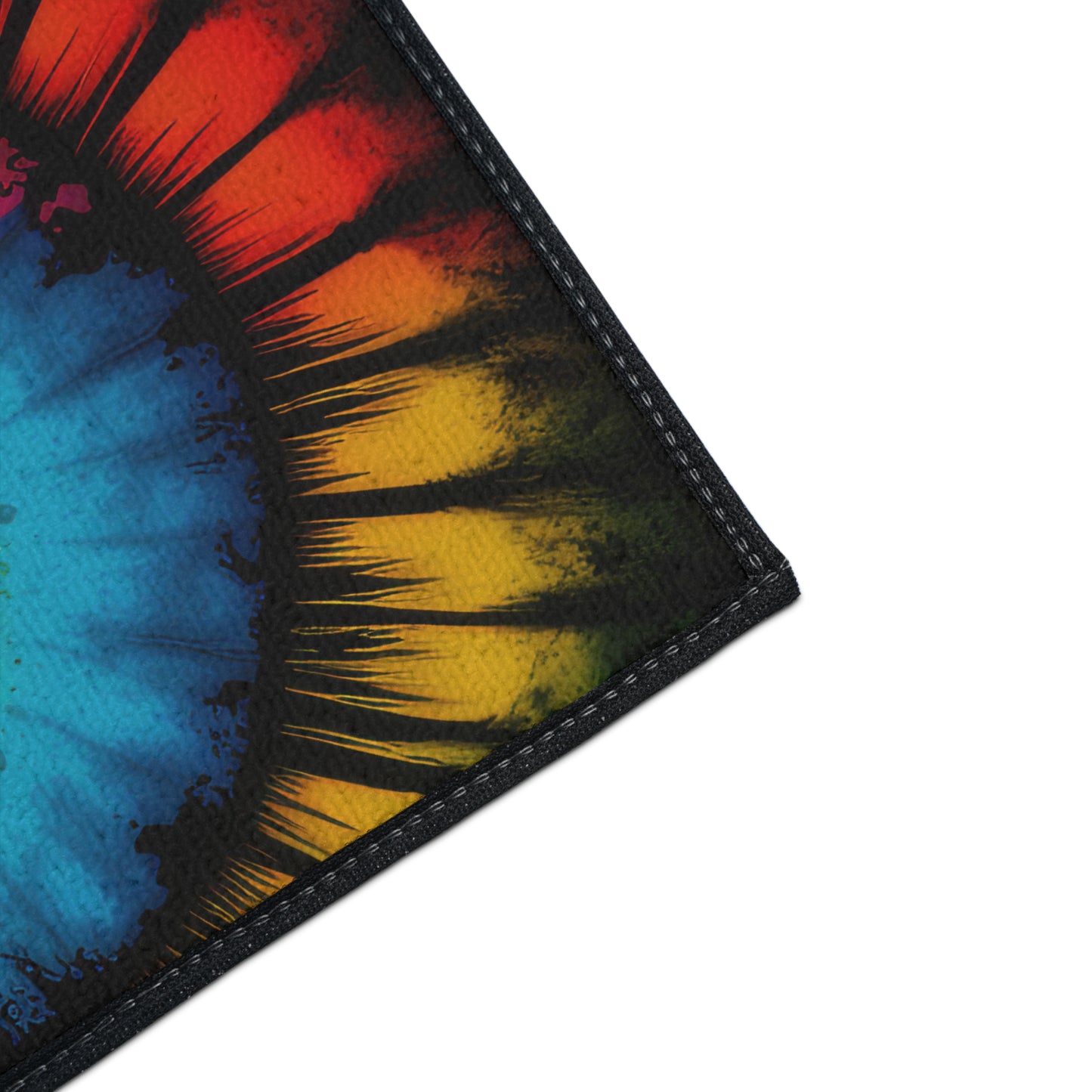 Bold And Beautiful Tie Dye Style Four Heavy Duty Floor Mat