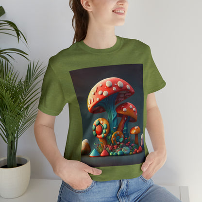 Hippie Mushroom Color Candy Style Design Style 6 Unisex Jersey Short Sleeve Tee