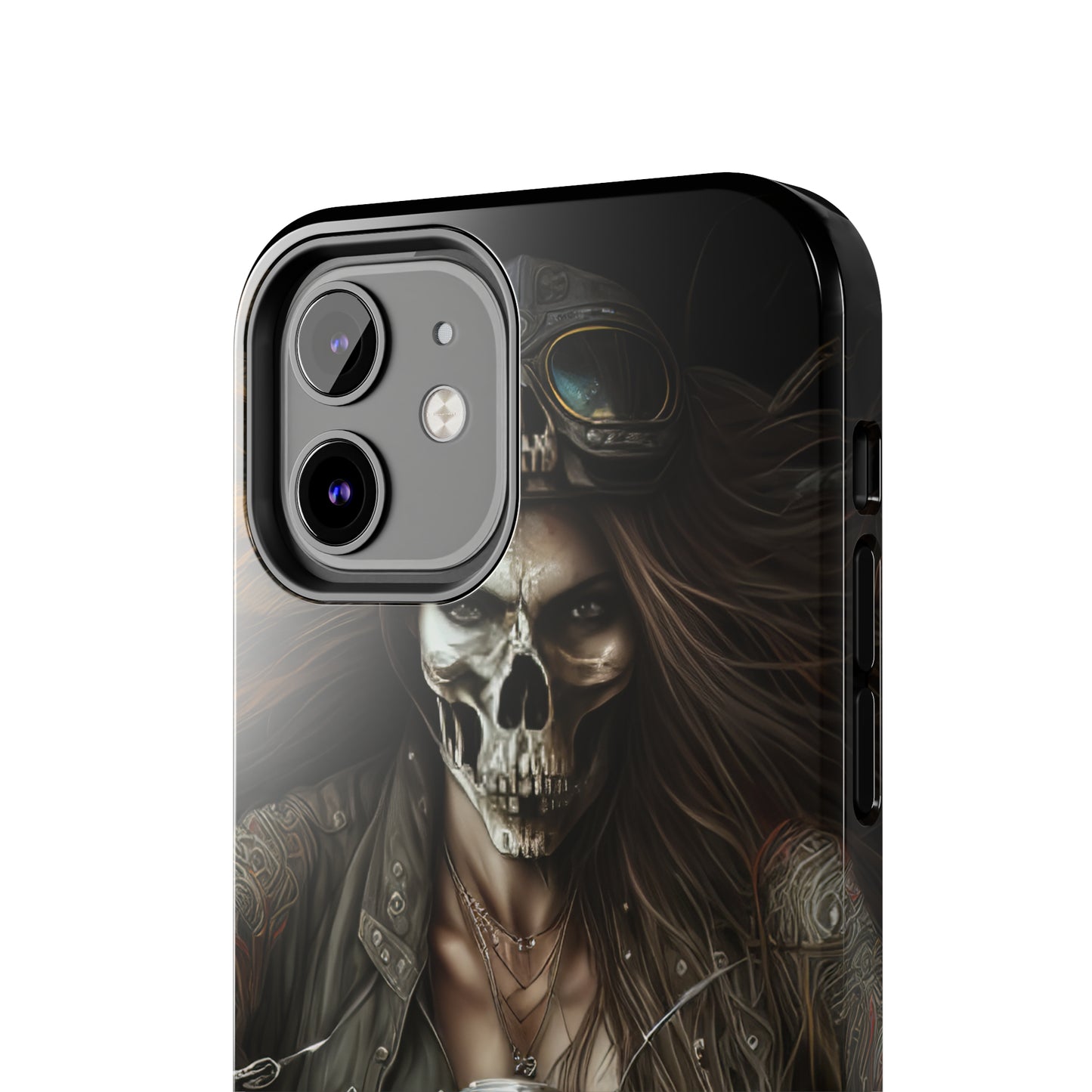 Skull Motorcycle Rider, Ready to Tear Up Road On Beautiful Bike 10 Tough Phone Cases