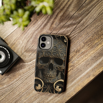 Metallic Chrome Skulls and classic Designed 2 Tough Phone Cases