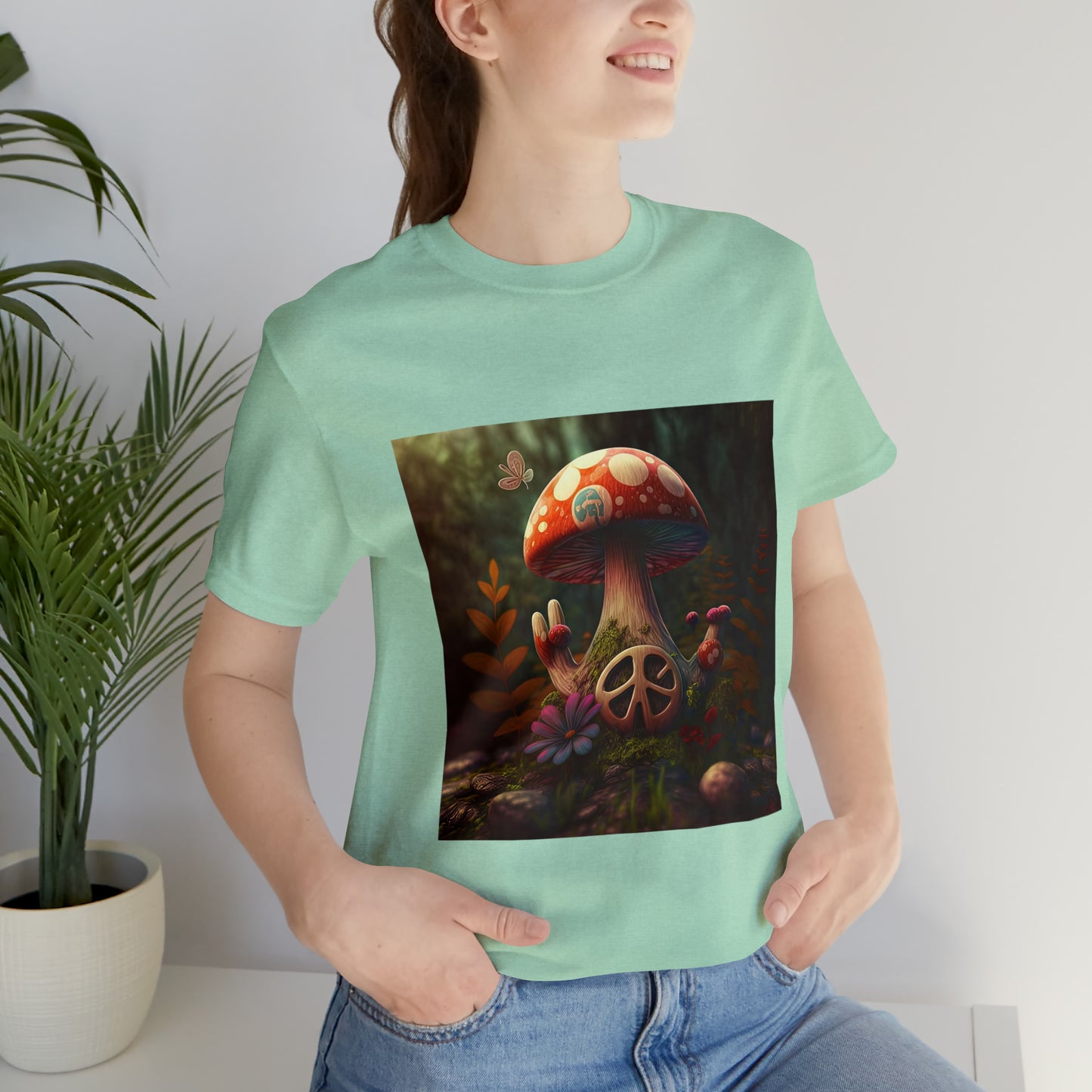 Hippie Mushroom Color Candy Style Design Style 7 Unisex Jersey Short Sleeve Tee