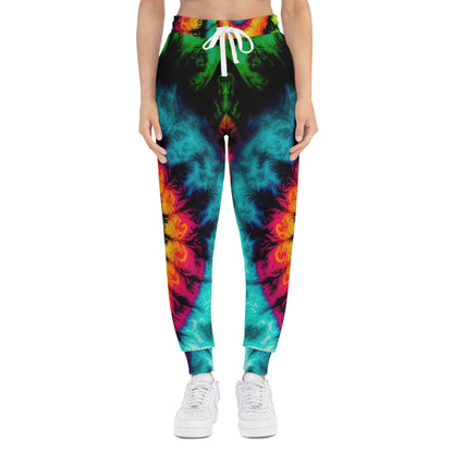 Bold And Beautiful Tie Dye Style Three Athletic Joggers (AOP)