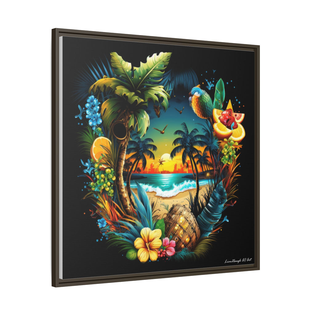 Island Rhythm at Dusk, Art Print — Colorful Modern Wall Canvas