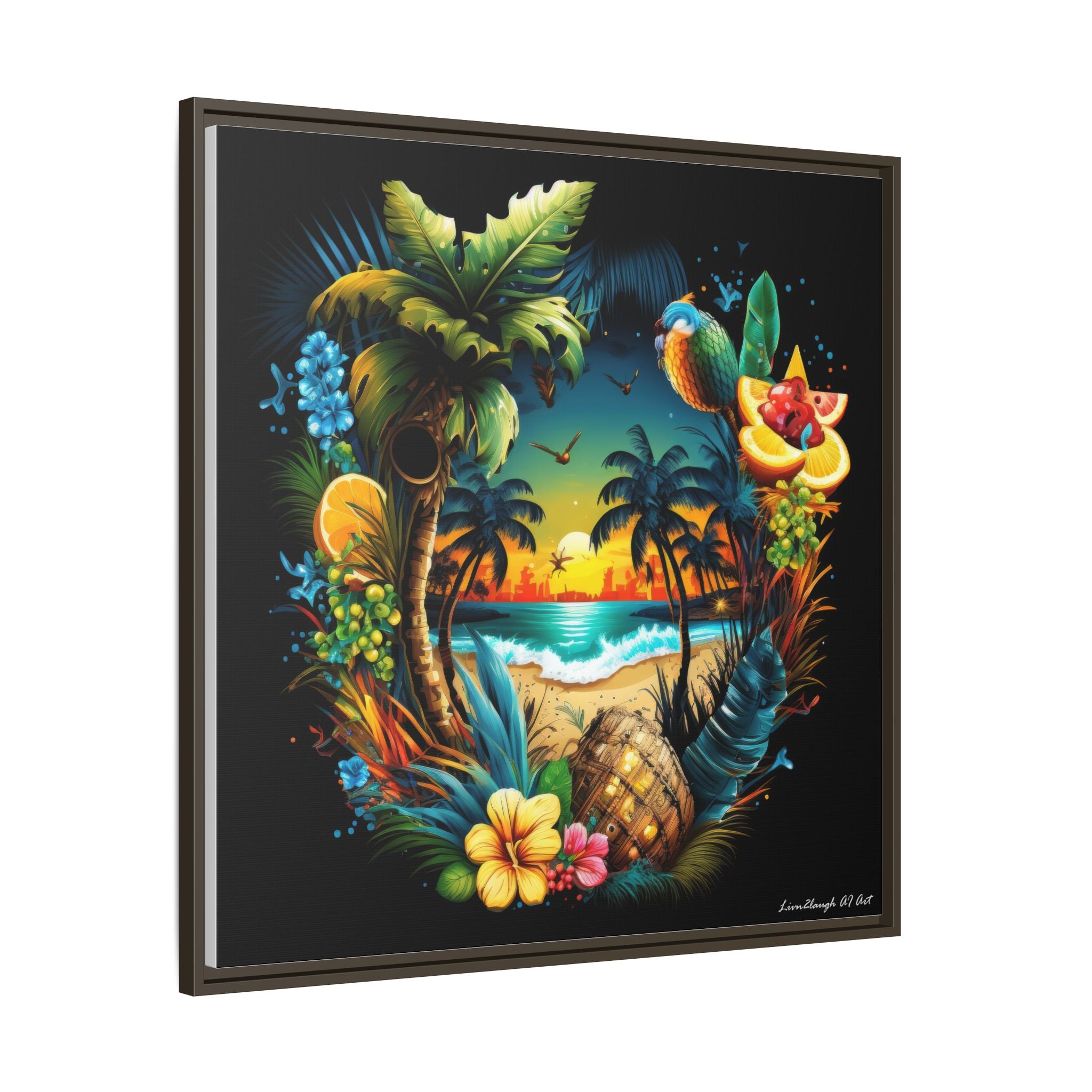 Island Rhythm at Dusk, Art Print — Colorful Modern Wall Canvas